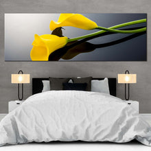 Load image into Gallery viewer, Lily Flowers Canvas Wall Art Yellow Lily Floral Canvas Print Isolated Lilies 1 Piece Canvas For Bedroom
