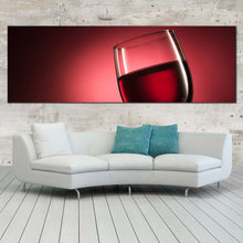 Load image into Gallery viewer, Luxury Wine Canvas Wall Art Still Life Wine 1 Piece Canvas Red Black Wine Glass Canvas Print For Living Room
