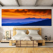 Load image into Gallery viewer, Majestic  Mountains  Canvas  Print  Blue  Ukraine  Mountains  Landscape  Bedoom  1  Piece  Canvas  Wall  Art For Bedroom
