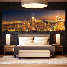 Load image into Gallery viewer, Manhattan  City  Canvas  Wall  Art  New  York  Empire  State  Building  Bedoom  1  Piece  Canvas  Print For Bedroom
