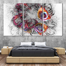 Load image into Gallery viewer, Modern Abstract Canvas Print Colorful Abstract Canvas Set White 3D Abstract 3 Piece Canvas Wall Art For Bedroom
