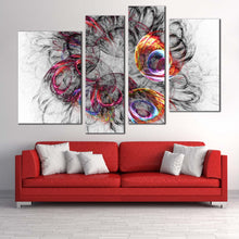 Load image into Gallery viewer, Modern Abstract Canvas Print Colorful Abstract Canvas Set White 3D Abstract 4 Piece Canvas Wall Art
