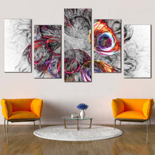 Load image into Gallery viewer, Modern Abstract Canvas Print Colorful Abstract Canvas Set White 3D Abstract 5 Piece Canvas WallArt
