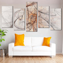 Load image into Gallery viewer, Modern Abstract Canvas Print White Digital Abstract Elements 3 Piece Canvas WallArt Orange Graphic Abstract Triptych Canvas Set
