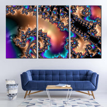 Load image into Gallery viewer, Modern Abstract Canvas Wall Art Colorful Abstract Patterns 3 Piece Canvas Abstract Shapes Canvas Print In Living room
