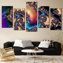 Load image into Gallery viewer, Modern Abstract Canvas WallArt Colorful Abstract Patterns 5 Piece Canvas Abstract Shapes Canvas Print
