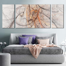 Load image into Gallery viewer, Modern Abstract Canvas Wall Art Contemporary Orange Abstract Canvas Print White Abstract Patterns 3 Piece Canvas For Bedroom
