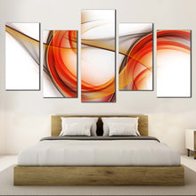 Load image into Gallery viewer, Modern Abstract Canvas WallArt Orange Red Abstract Shape 5 Piece Canvas Print Beautiful Abstract Forms Multi Canvas Artwork
