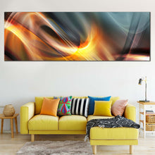 Load image into Gallery viewer, Modern  Abstract  Canvas  Print  Yellow  Elegant  Abstract  Multiple  Canvas  Grey  Abstract  Shapes  Living  Room  1  Piece  Canvas  Wall  Art For Living Room
