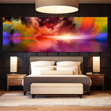 Load image into Gallery viewer, Modern  Abstract  Canvas  Wall  Art  Abstract  Clouds  Bedroom  Canvas  Print  Colorful  Ocean  Sky  1  Piece  Multi  Canvas  Artwork In Bedroom
