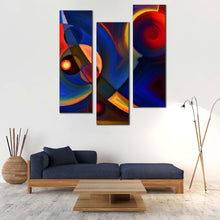 Load image into Gallery viewer, Modern  Abstract  Canvas  Wall  Art  Abstract  Forms  Living  Room  3  Piece  Canvas  Print  Colorful  Modern  Circle  Shapes  Triptych  Multi  Canvas For Living Room
