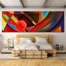 Load image into Gallery viewer, Modern  Abstract  Canvas  Wall  Art  Colorful  Abstract  Patterns  Bedoom  1  Piece  Canvas  Red  Abstract  Shapes  Canvas  Print For Bedroom
