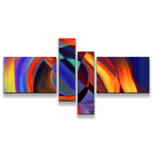 Load image into Gallery viewer, Modern Abstract Canvas Wall Art Colorful Abstract Shape 4 Piece Canvas Print Beautiful Abstract Forms Multi Canvas Artwork
