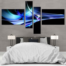 Load image into Gallery viewer, Modern Abstract Canvas Wall Art Contemporary Blue Abstract Pattrerns Multi Canvas Artwork Beautiful Green Abstract Shapes Bedroom 4 Piece Canvas Print For Your Bedroom
