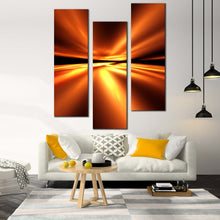 Load image into Gallery viewer, Modern  Abstract  Canvas  Wall  Art  Yellow  Abstract  Lights  Living  Room  3  Piece  Canvas  Orange  Abstract  Pattern  Canvas  Print In Living Room
