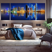 Load image into Gallery viewer, Modern  Dubai  Business  Bay  Line  of  Towers  Reflection For Bedroom
