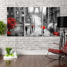 Load image into Gallery viewer, Modern Europe Black and White Paris Street Wall Art Picture triptych Canvas print For Living Room
