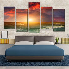 Load image into Gallery viewer, Modern Seascape Scene In the Indian Ocean Multi Panel Art Work For Bedroom
