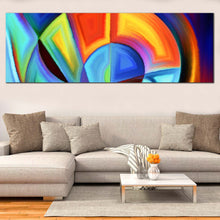 Load image into Gallery viewer, Modern  Shapes  Canvas  Print  Contemporary  Orange  Abstract  Living  Room  1  Piece  Canvas  Wall  Art  Blue  Abstract  Similar  Multi  Canvas For Living Room
