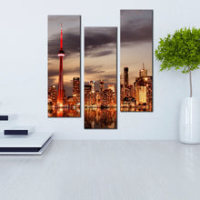 Load image into Gallery viewer, Modern  grey  skyline  sunset  view  of  toronto  Canada  cityspace
