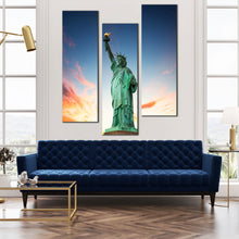 Load image into Gallery viewer, New  York  Statue  of  Liberty  3  pc.  canvas  artwork In Living Room
