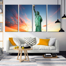 Load image into Gallery viewer, New York Statue of Liberty 4 panel canvas print For Living room
