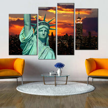 Load image into Gallery viewer, New York Statue of Liberty Face 4 piece wall art
