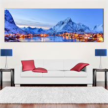 Load image into Gallery viewer, Norway  Winter  Mountains  at  Night  large  canvas  prints For Living Room
