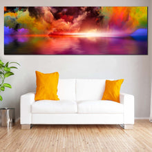 Load image into Gallery viewer, Ocean  Clouds  Canvas  Wall  Art  Colorful  Sky  1  Piece  Living  Room  Canvas  Print  Modern  Abstract  Multiple  Canvas For Living Room
