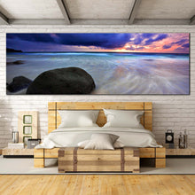 Load image into Gallery viewer, Ocean  Rocks  Canvas  Print  Thailand  Sand  Grey  Rocks  Canvas  Artwork  Blue  Cloudy  Sunset  Sky  Sea  Bedroom  1  Piece  Canvas  Wall  Art In Bedroom
