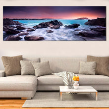 Load image into Gallery viewer, Ocean  Rocks  Canvas  Wall  Art  Blue  Australian  Ocean  Living  Room  1  Piece  Canvas  Brown  Australia  Beach  Canvas  Print For Living Room
