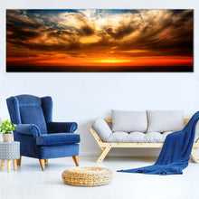 Load image into Gallery viewer, Ocean  Sky  Canvas  Print  Dramatic  Blue  Cloudy  Sky  Living  Room  1  Piece  Canvas  Wall  Art For Living Room
