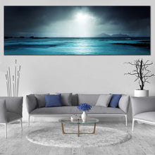 Load image into Gallery viewer, Ocean  Sky  Canvas  Print  Grey  Digue  Island  Multiple  Canvas  Blue  Seychelles  Beach  Living  Room  1  Piece  Canvas  Wall  Art In Living Room
