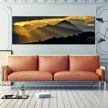 Load image into Gallery viewer, Panoramic  Wall  Art  Of  Beautiful  Mountains  Landscape  Magical  Scenery  Sunset  1  Piece  Canvas  Print In Living Room
