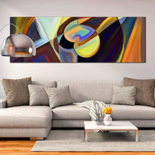 Load image into Gallery viewer, Panoramic  brown  yellow  Abstract  Patterns  Wall  Art In Living Room
