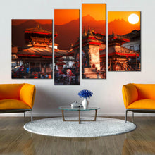 Load image into Gallery viewer, Patan Durbar Square City of Kathmandu Nepal 4 piece wall art In Your Living Room
