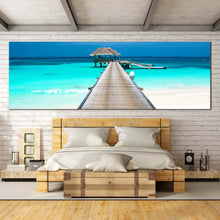 Load image into Gallery viewer, Pier  and  hut  Maldives  Indian  Ocean  Asia  panorama  wall  art  decor For Bedroom
