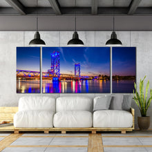 Load image into Gallery viewer, Piscataqua River Bridge New Hampshire 3 pc In Living Room
