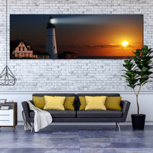 Load image into Gallery viewer, Portland  Cliff  Lighthouse  on  the  Island  large  canvas  wall  art For Living Room
