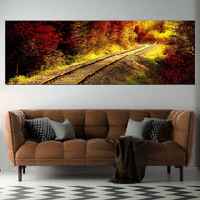 Load image into Gallery viewer, Railroad  tracks  forest  large  wall  art In Living Room
