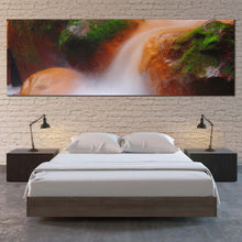 Load image into Gallery viewer, Rocky  Waterfall  Canvas  Wall  Art  Flowing  Waterfall  River  Bedroom  1  Piece  Canvas  Print In Bedroom
