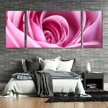 Load image into Gallery viewer, Rose Flower Canvas Wall Art Abstract Rose Multi Canvas Purple Floral Close Up 3 Piece Canvas Print In Bedroom
