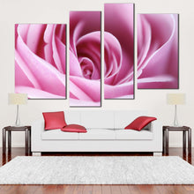 Load image into Gallery viewer, Rose Flower Canvas Wall Art Abstract Rose Multi Canvas Purple Floral Close Up 5 Piece Canvas Print
