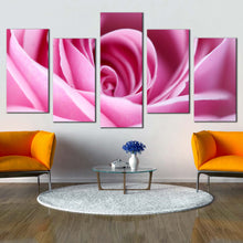 Load image into Gallery viewer, Rose Flower Canvas Wall Art Abstract Rose Multi Canvas Purple Floral Close Up 5 Piece Canvas Print In Living room
