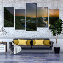 Load image into Gallery viewer, Saar Loop Milky Way Landscape 5 Panel Wall Art For Your Living Room
