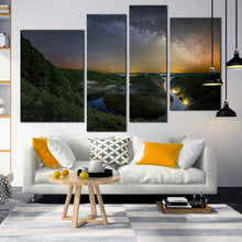 Load image into Gallery viewer, Saar River Loop night stars Orscholz View from Cloef Saarland Germany 
