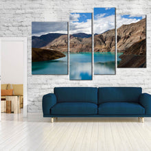 Load image into Gallery viewer, Sacred Yamdrok Yumtso Lakes Mountains Sky 4 piece canvas print
