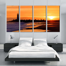 Load image into Gallery viewer, Santa Cruz Breakwater Lighthouse 4 Panel artwork for Bedroom
