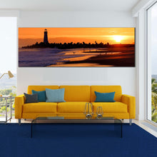 Load image into Gallery viewer, Santa  Cruz  Breakwater  Lighthouse  Walton  sunset  panoramic  artwork  for  Living  Room
