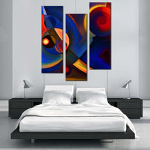 Load image into Gallery viewer, Sophisticated  Modern  Canvas  Wall  Art  Colorful  Abstract  Forms  Bedroom  3  Piece  Multiple  Canvas  Abstract  Circle  Shapes  Canvas  Print For Bedroom
